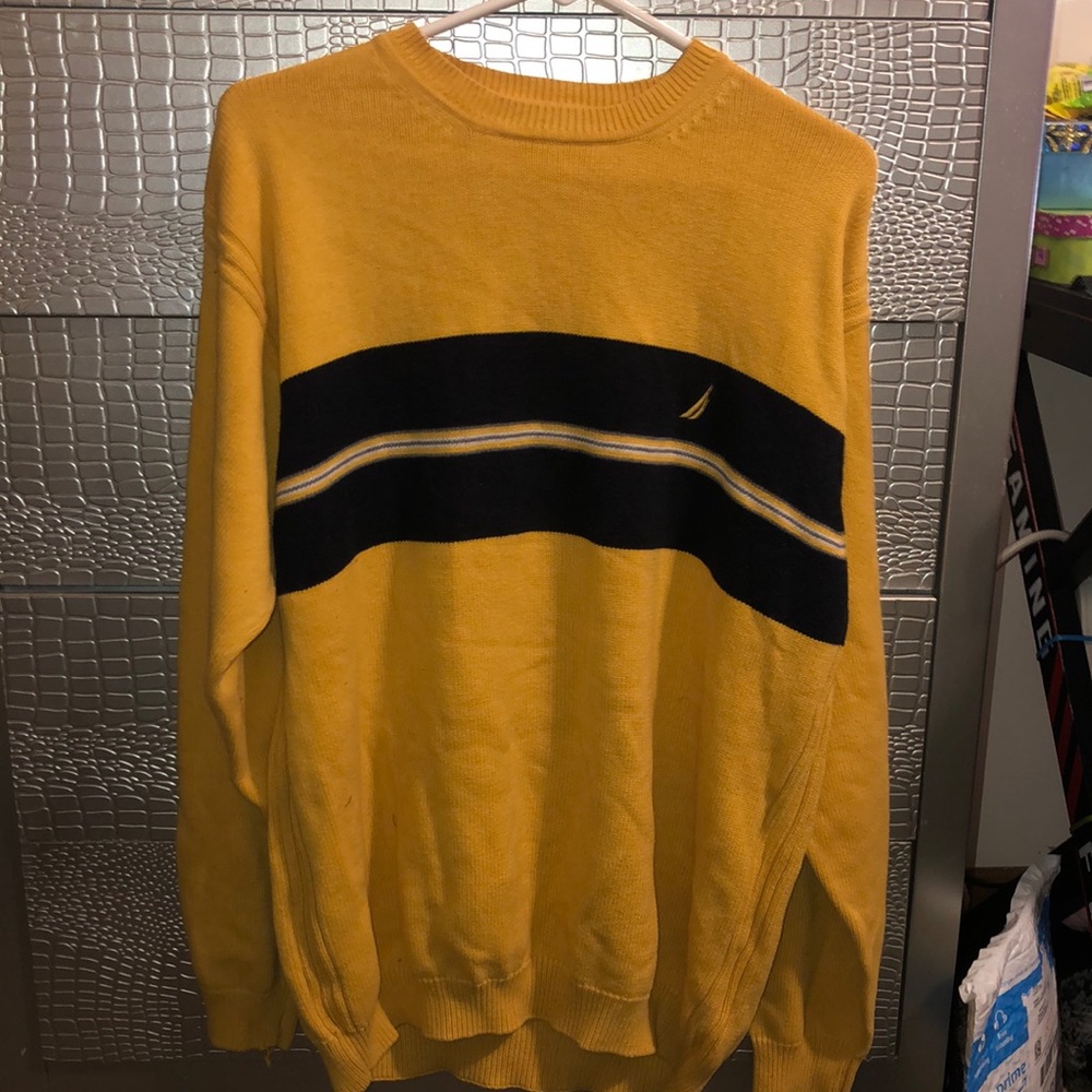 Yellow and black sweater